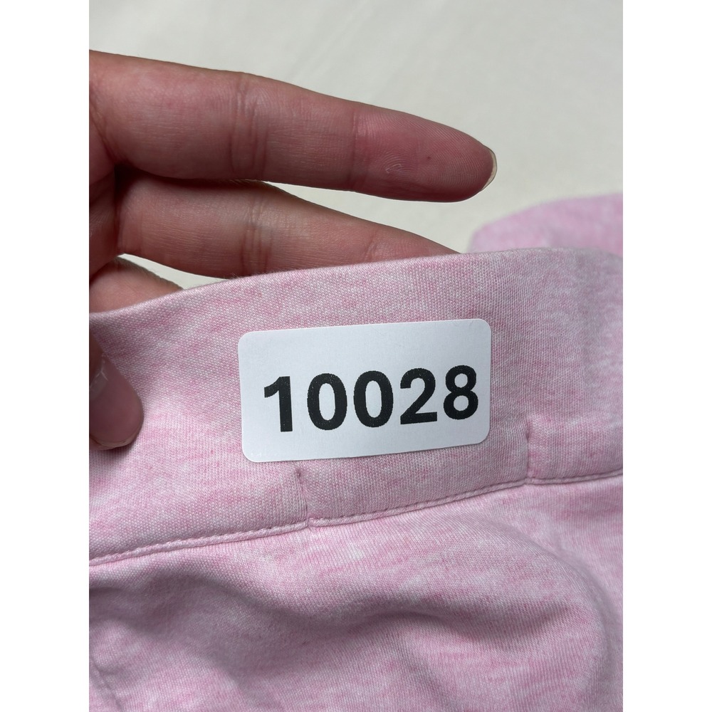 Peter Millar x Bandon Preserve Mens Pink Cotton 1/4 Zip Pullover Golf Sweater L - Picture 10 of 10
